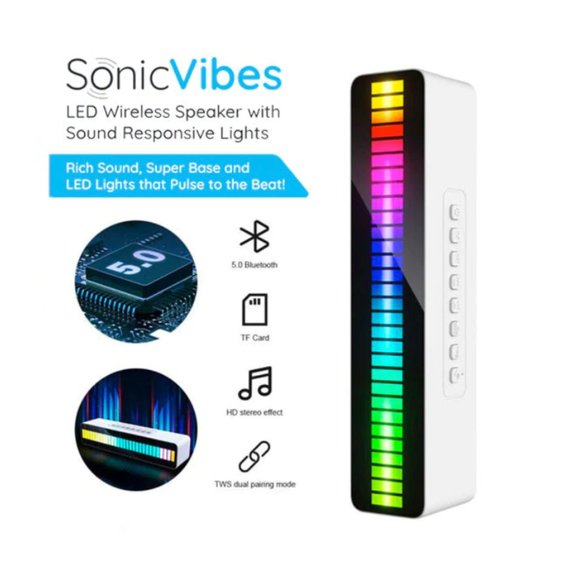 LED Light Responsive Bluetooth Speaker - Picture 1 of 9